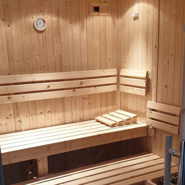 sauna du spa du domaine de la gauderie